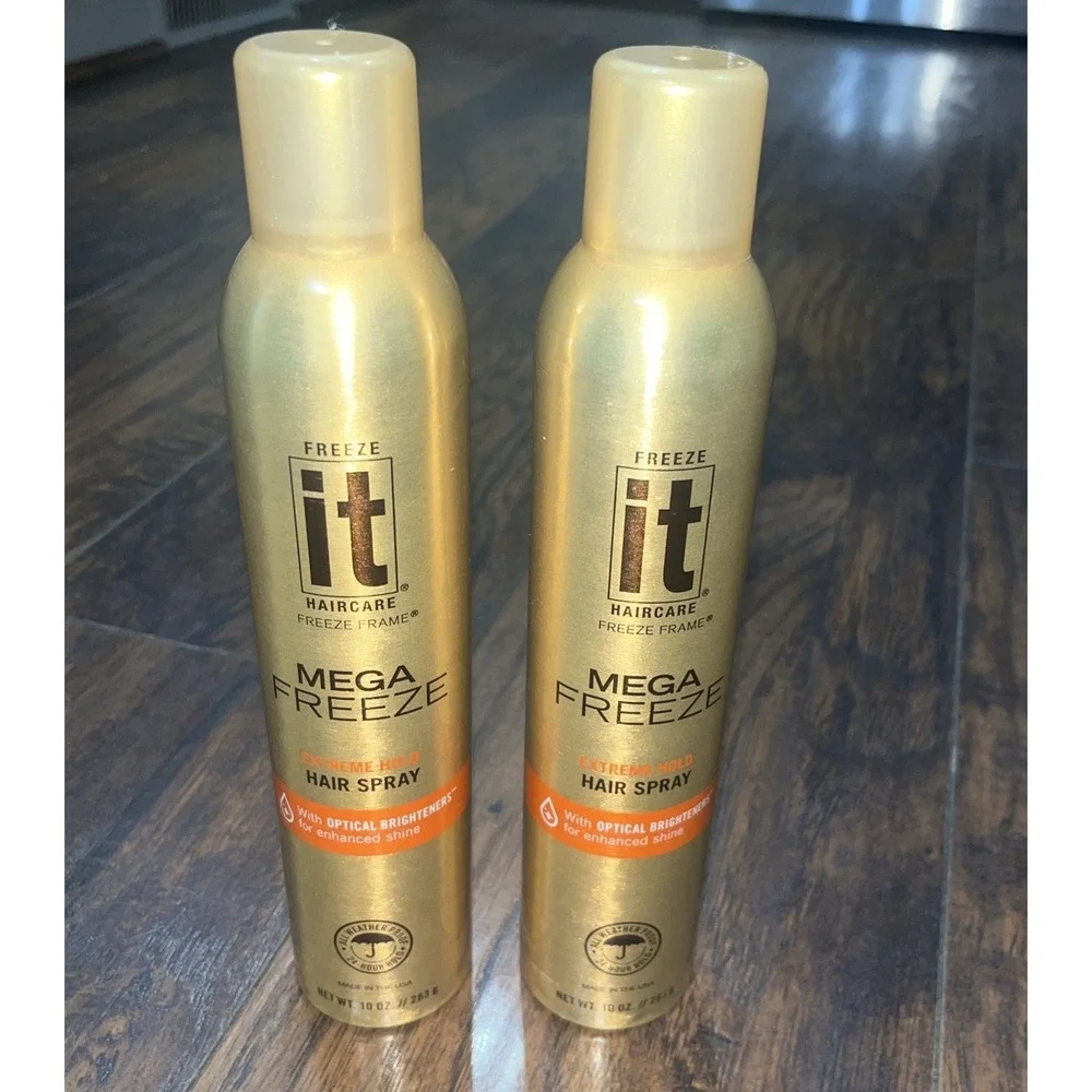 Freeze IT Mega Freeze Hair Spray, Extreme Hold,10 Oz, 2 Count